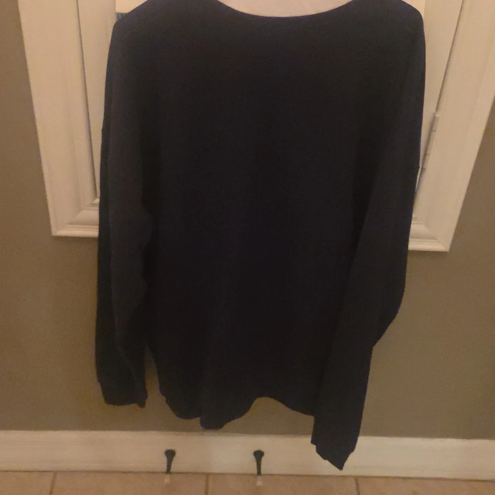 Tultex Illinois Crewneck Sweater - Navy and Red